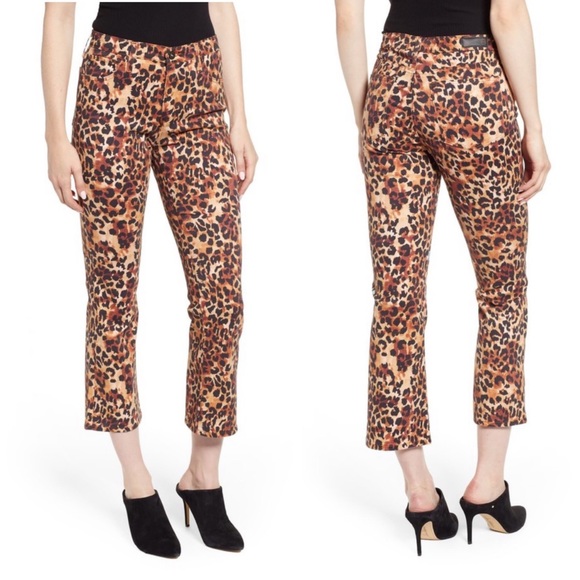 AG Adriano Goldschmied Jeans Jodi Crop Leopard 26 - Picture 4 of 10